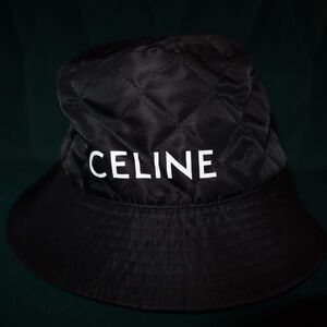 Celine black bucket hat large